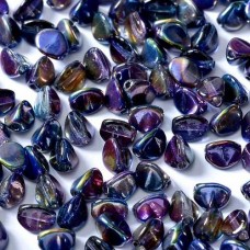 5x3mm Czech Pinch Beads - Crystal Magic Blue - Pack of 50
