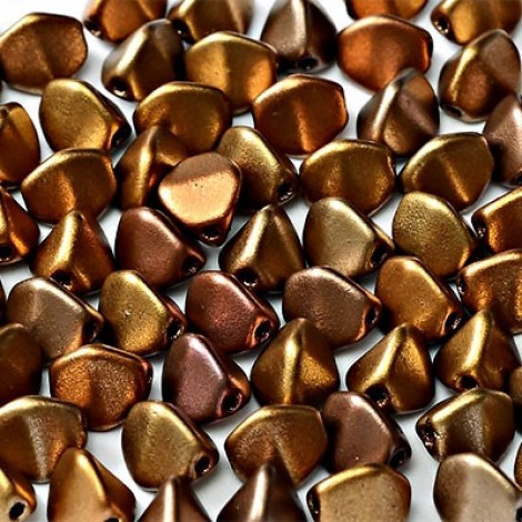 5x3mm Czech Pinch Beads - Metallic Mix - Pack of 50