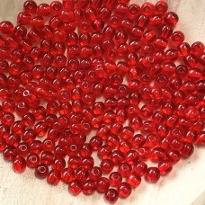 4mm Czech Siam Round Czech Beads - Pack of 100