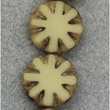 14mm Czech Designer Table Cut Sun Pinwheels - Pack of 2