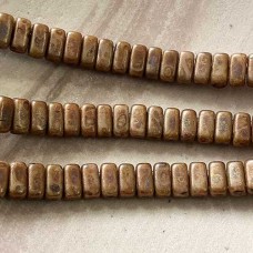 3x6mm Czechmate Bricks - Op Lt Beige Copper Picasso - Pack of 50