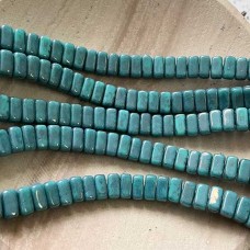3x6mm Czechmate Brick Beads - Persian Turq - Moondust - Pack of 50