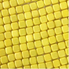 6mm CzechMates 2-Hole Tiles - Sueded Gold Opaque Yellow