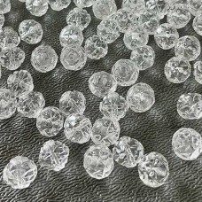 7x8mm Crystal Czech Rosebud Beads - Pack of 10
