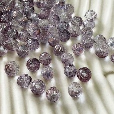 8mm Czech Rosebuds - Lt Copper Amethyst Luster  - Pack of 10