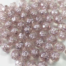 8mm Czech Rosebud Beads - Lt Amethyst Luster  - Pack of 10