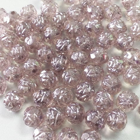 8mm Czech Rosebud Beads - Lt Amethyst Luster - Pack of 10 8mm Czech Rosebud Beads - Lt Amethyst Luster - Pack of 10