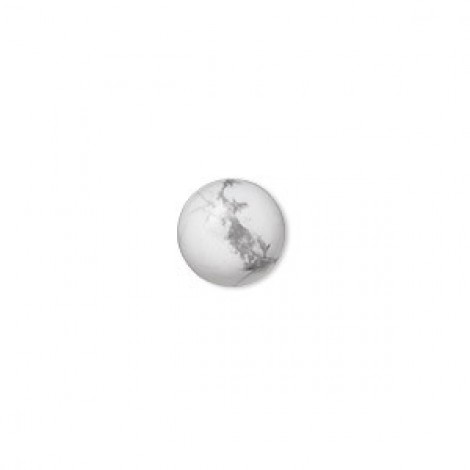 8mm Howlite Round Cabochons - Pack of 2