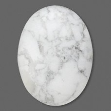 40x30mm Natural White Howlite Oval Cabochon