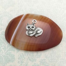 Angel Findings - Cat Charm A - 19x17mm
