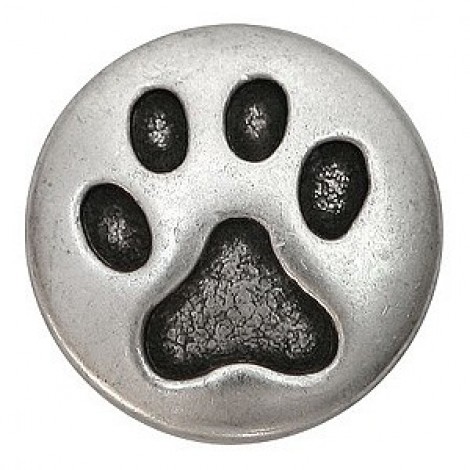 20mm Ant Silver Cat Paw Button with Shank