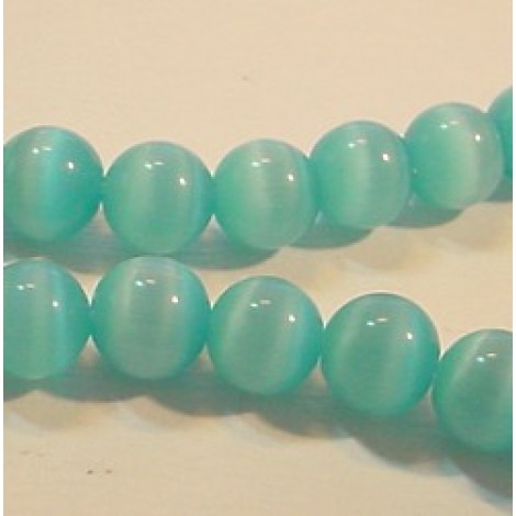 6mm Turquoise Cats Eye Beads