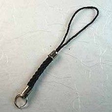Mobile Phone Strap with Braid + Silver Jumpring - Pack of 50