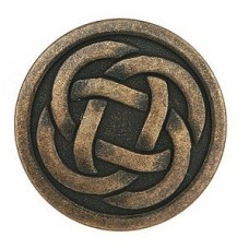 22mm Celtic Knot Antique Brass Metal Button with Shank