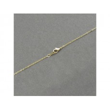 18in (46cm) 1.6mm Fine Gold Plated Soldered Filed Cable Necklace - Each