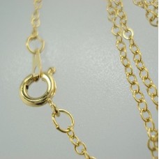 18" (46cm) Gold Plated 1.5mm fine Necklace Chain with Clasp