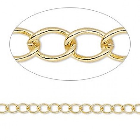 3 inch (76mm) 3.5mm Gold Plated Extension Chains