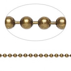 68cm 2.4mm Ant Plated Brass Steel Ball Chain Necklace