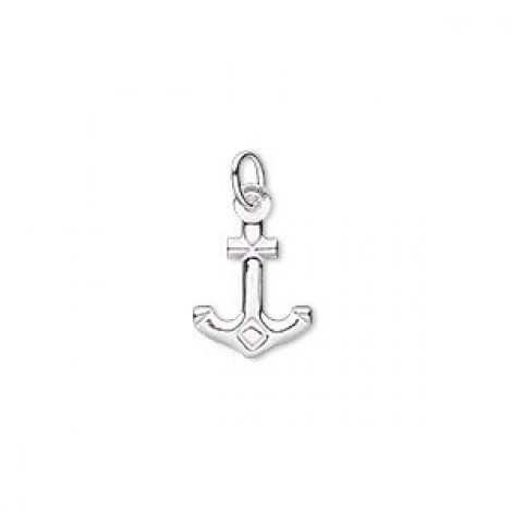 15x10mm Sterling Silver Filled Anchor Charms - pair