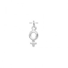 10x6mm Female Symbol Sterling Silver Charm
