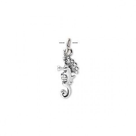 13x7mm Sterling Silver Seahorse Charm