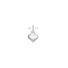5x6mm Sterling Silver Puffed Heart Charms