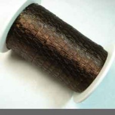 6mm WireLace Metallic Tubular Wire Lace Ribbon - Chocolate - Per metre
