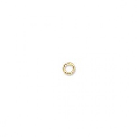4mm 20ga Gold Plated Brass Closed Jumprings
