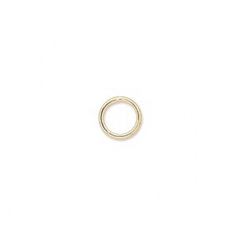 8mm 18ga Gold Plated Brass Closed Jumprings