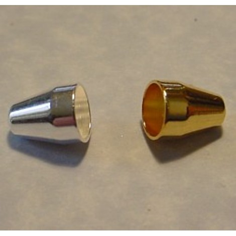 8mm x 5mm Short Cone - Silver or Gold Plated