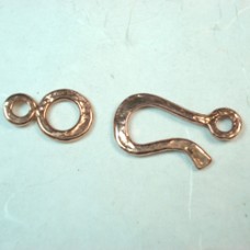 33mm Hammered Copper Hook & Eye Clasp