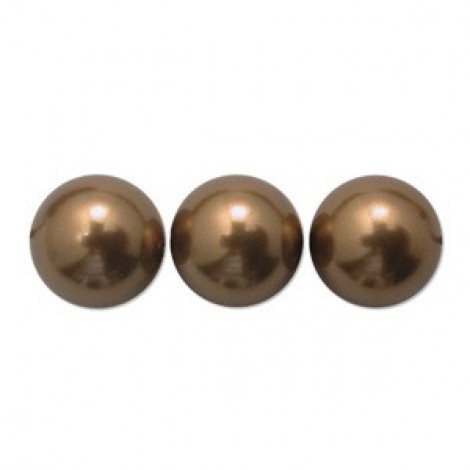 10mm Swarovski Crystal Pearls - Copper