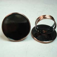 23mm ID Ant Copper Plated Adjustable Bezel Ring