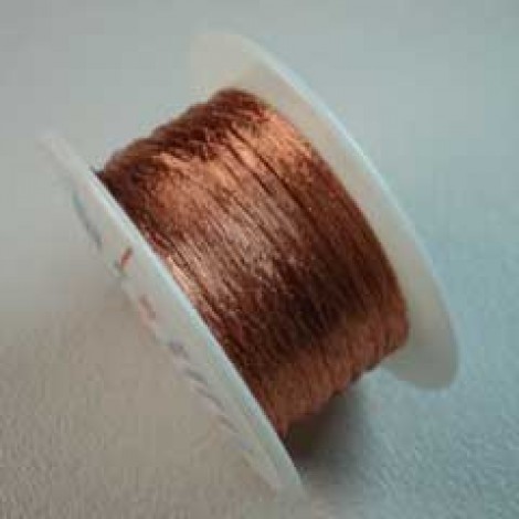 1mm Metallic Wire Lace Ribbon - Copper - 1m