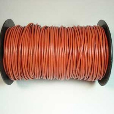 1.9mm Greek Round Leather Cord - Salmon - Per 2 metres