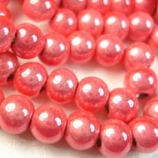6mm Japanese Dark Pink Miracle Beads - Pack of 10