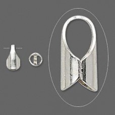 4mm ID Sterling Silver Cord End Caps - Per Pair