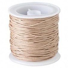 1mm Lightly Waxed Natural Cotton Cord - 25 metre