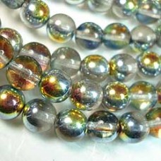 8mm Czech Round Beads - Crystal Marea