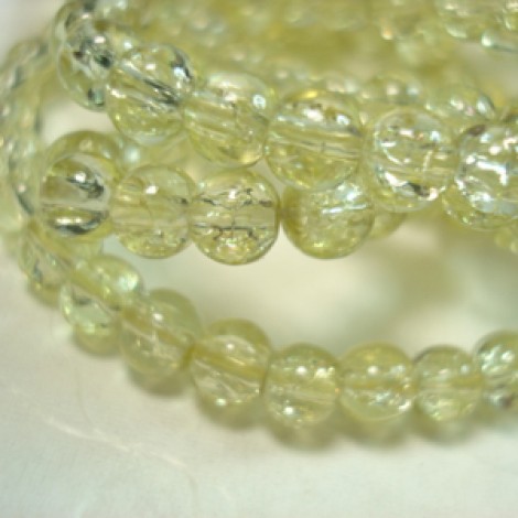 4mm Jonquil Crackle Beads - Strand