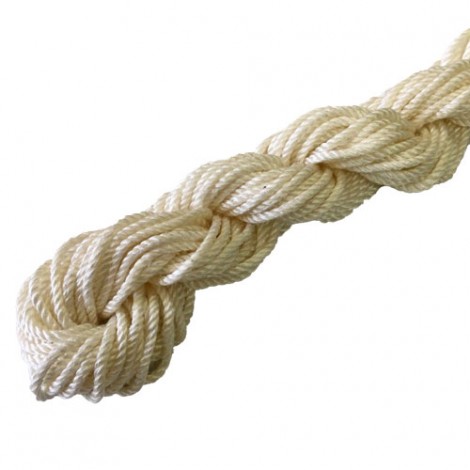 Hand-Dyed Silk Thread Bundle of approx 12 metres - Raw/Natural Hand-Dyed Silk Thread Bundle of approx 12 metres - Raw/Natural