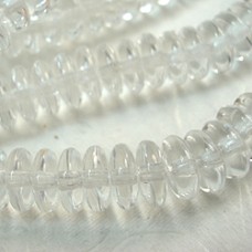 6mm Czech Rondelles - Crystal - Pack of 20