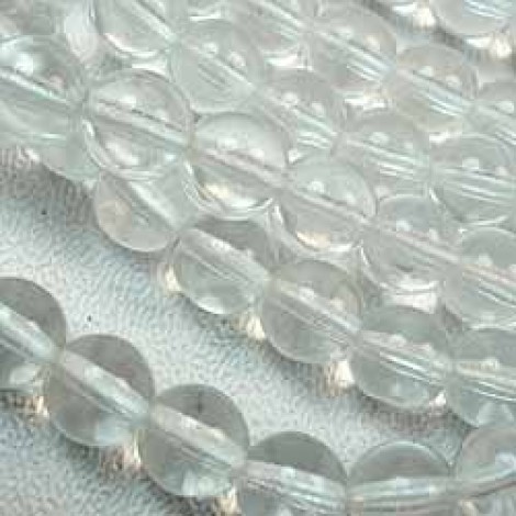 8mm Crystal Round Czech Glass Druk Beads - Pack of 20 8mm Crystal Round Czech Glass Druk Beads - Pack of 20