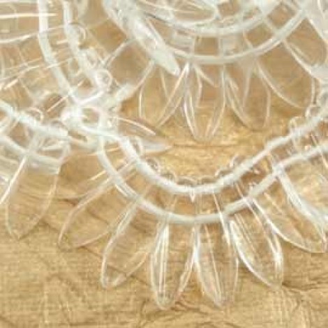 5x16mm CzechMates 2-Hole Daggers - Crystal - Pack of 20