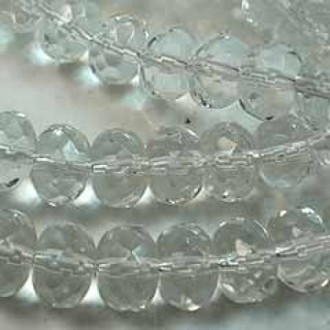6x9mm Czech Crystal Firepolish Glass Rondelles - Pack of 10