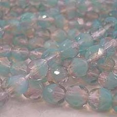 6mm Czech Crystal Sea Laguna Fire Polished Round Beads