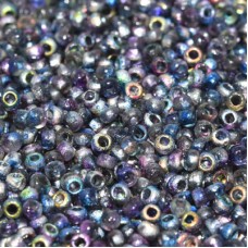 8/0 Czech Seed Beads - Crystal Etched Magic Blue