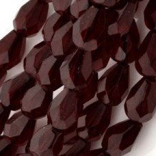 5x7mm Medium Garnet Fire-Polished Drops - Pack of 10