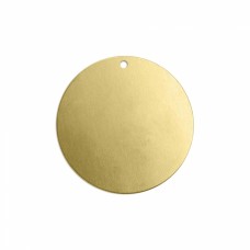 1" (25mm) 18ga ImpressArt Raw Brass Circle Premium Stamping Blanks with Hole