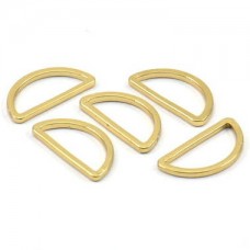 8x16x1mm Bright Gold Plated Brass Half-Moon Connectors